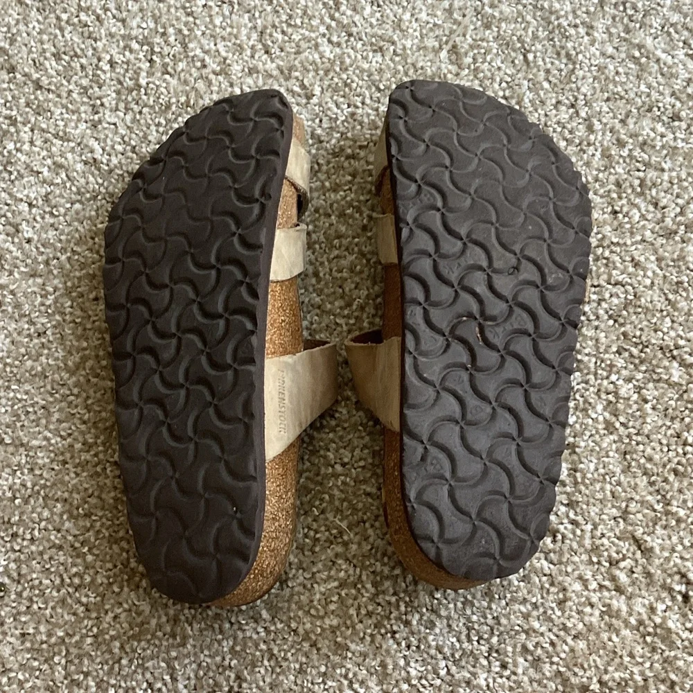 Birkenstock Women's Tan Triple-Strap Sandals